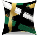 Axyaa Modern Abstract Gold Green Pattern Pillow Covers - Sofa Bedroom Car Design