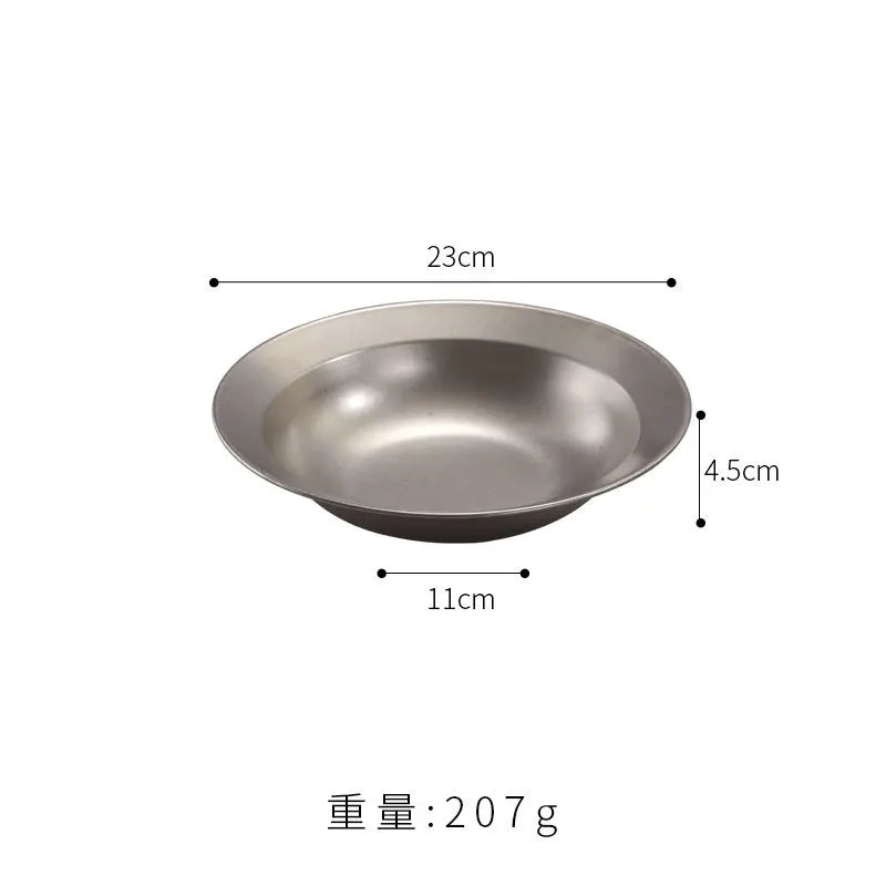 Axyaa Stainless Steel Spaghetti Plate & Fruit Salad Bowl - Kitchen Tools