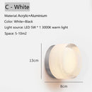 Axyaa Nordic LED Round Wall Sconce for Bedroom Decoration