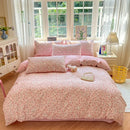 Axyaa Floral Printed Cotton Duvet Cover - Luxury Bedding with Zipper Closure