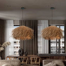 Axyaa Rattan Hat Lamp: Creative Art Lighting for Living Room and Restaurant