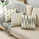 Axyaa Geometric Lines Monochrome Pattern Pillowcase for Stylish Décor