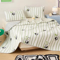 Axyaa Spring Cotton High-Temp Sand-Washed Bed Cover Single Piece, Winter Padded Bed for One