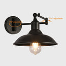 Axyaa Retro Folding Arm Wall Lamp for Bedroom, Living Room, Study - Antique Iron Design