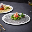 Axyaa Solid Color Pearl Dot Ceramic Sushi Dessert Steak Plate Set for Molecular Cuisine
