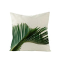 Axyaa Green Leaf Linen Pillow Cover - Stylish Sofa Decor & Home Accent