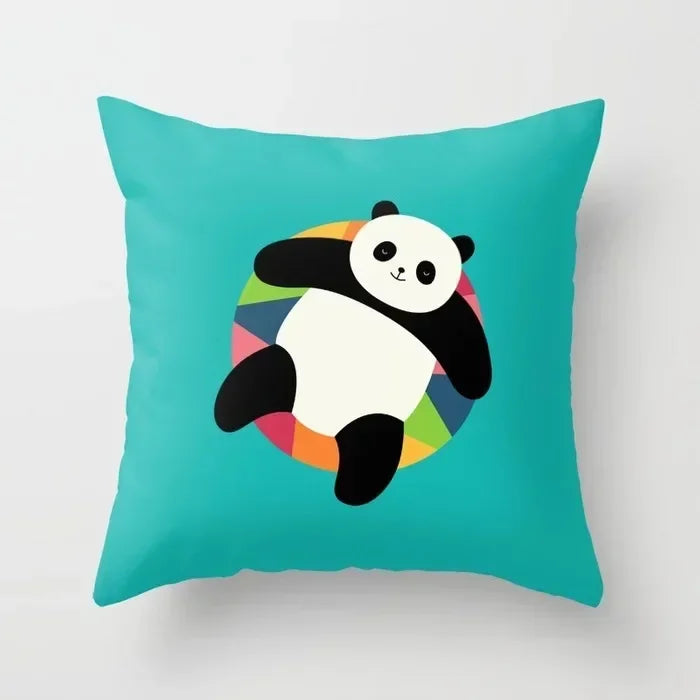 Axyaa Cartoon Animal Pillowcase: Office Car Seat Decor, Sofa Bedroom Cute Pillowcase