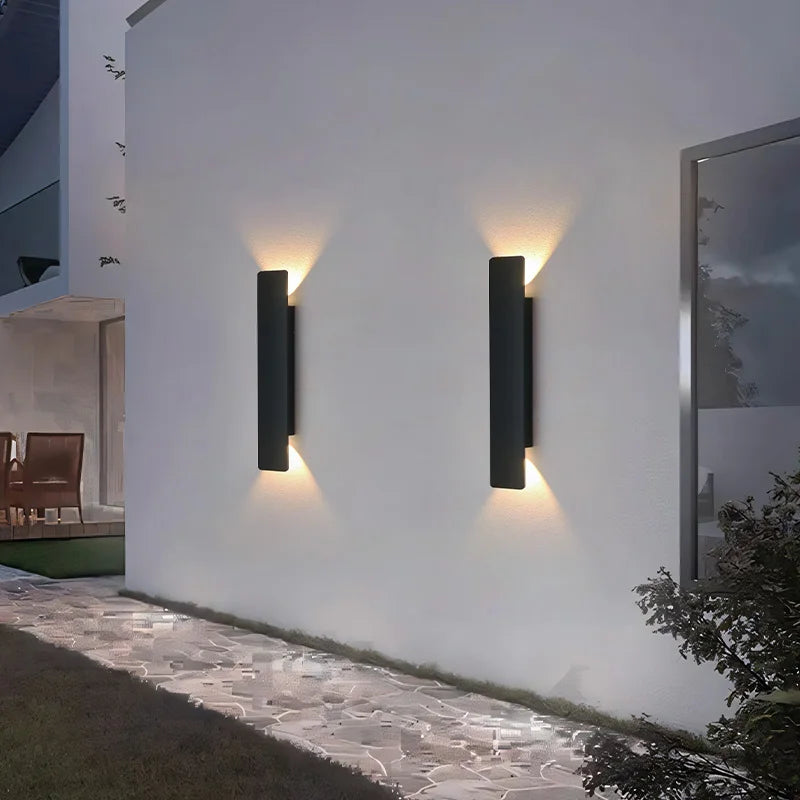 Axyaa 18W LED Waterproof Black Wall Lamp for Bedroom and Outdoor Lighting