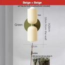 Axyaa Colorful Iron LED Wall Lights Double Heads Modern Bedside Lamp