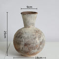Axyaa Retro Ceramic Vase: Wabi Sabi Style Plant Pot for Aesthetic Room Decor