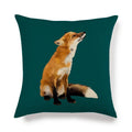 Axyaa Fox Pattern Linen Pillow Cover 45*45cm