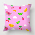 Axyaa Tropical Fruits Cushion Cover Watermelon Pineapple Decorative Pillow Case