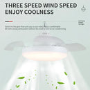 Axyaa Retractable Blade Ceiling Fan Light with Remote Control