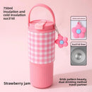 Axyaa Cute Tumbler 750ML Vacuum Insulated Stainless Steel Thermos Bottle
