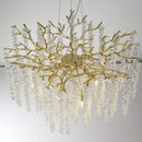Axyaa Gold Crystal Branch Chandelier for Bedroom/ Living Room/ Dining Room