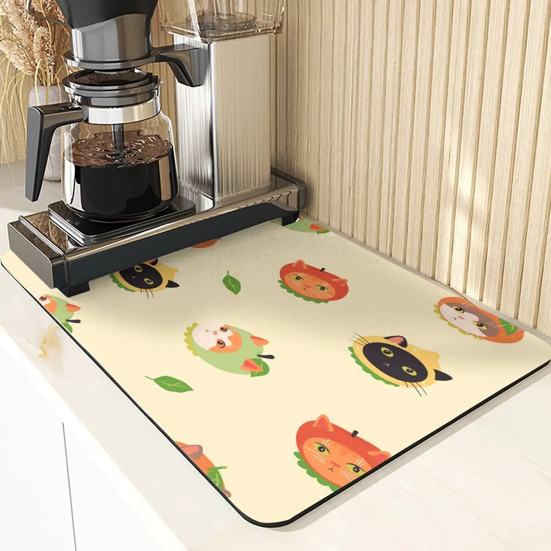 Axyaa Cute Ghost Pattern Coasters and Placemat Set