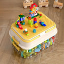 Axyaa Stackable Lego Toy Organizer with Adjustable Bins and Lids
