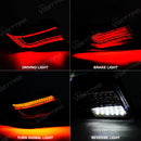 Axyaa LED Tail Lights for Toyota Vios 2014-2016 - Rear Driving Signal Brake Auto Lamps