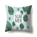 Axyaa Summer Coconut Tree Beach Sun Scene Pillow Cover 45x45cm