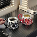 Axyaa Retro Orchid Ceramic Cups: Luxury Home Office Tea & Coffee Cup