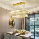 Axyaa Modern Crystal Chandelier: Luxury LED Pendant Light for Dining Room, Kitchen, and Villa