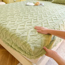 Axyaa Winter Flannel Fleece Bed Sheet - Double Bed Coral Fleece Fitted Sheet