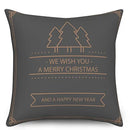 Axyaa Geometric Christmas New Year Pattern Cushion Cover for Sofa Bedroom Car
