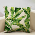 Axyaa Tropical Palm Leaf Cushion Cover 45x45cm Linen Pillowcase