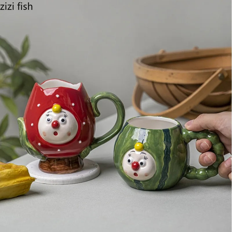 Axya Ceramic Water Cup Teacup Milk Mugs Coffee Cup Breakfast Office Juice Jug