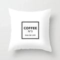 Axyaa Coffee Print Polyester Throw Pillow Case for Home Sofa Chair Decor