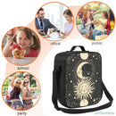 Axyaa Tarot Witchy Night Insulated Lunch Bag Portable Thermal Bento Tote