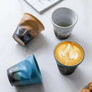 Axyaa Rough Pottery Coffee Cup, Irregular Gradient Ceramic Latte Tea Cup