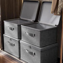 Axyaa Foldable Clothes Storage Box with Zipper, Large Capacity Wardrobe Organizer