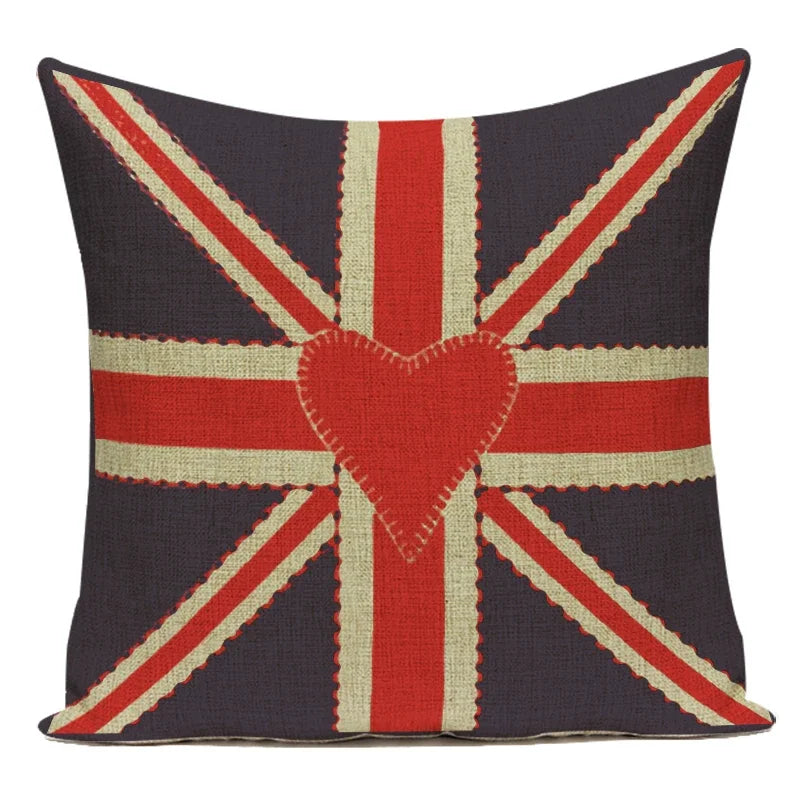 Axyaa British Flag Soldiers Pillow Cover - London England Theme