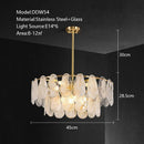 Axyaa French Style Minimalist Chandelier Full-Spectrum Lamp for Bedroom, Living Room, Dining Room