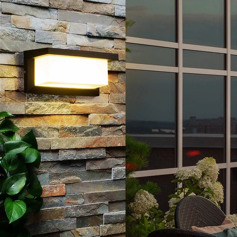 Axyaa Modern LED Outdoor Wall Lamp IP65 Radar Induction High Brightness for Garden Hotel Balcony AC85-265V