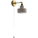 Axyaa Glass LED Wall Light Sconce Pull Chain Bedroom Lamp Applique Murale
