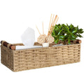 Axyaa Wicker Rope Storage Basket with Handle - Handmade, Decorative, Countertop Organizer