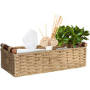 Axyaa Wicker Rope Storage Basket with Handle - Handmade, Decorative, Countertop Organizer