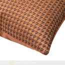 Axyaa Modern Leather Woven Orange Square Pillow