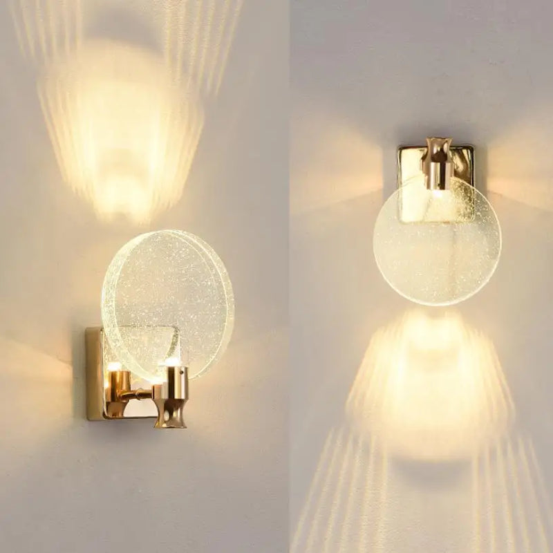 Axya Gold LED Crystal Wall Lamp for Modern Home Decor