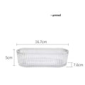 Axyaa Nordic Ribbed Glass Snack Dessert Bowl 400ml - Small Oval Shape
