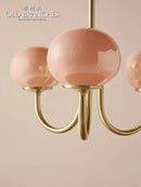 Axya Nordic Pink Chandelier: Simple Artistic Warmth for Bedroom, Children's Room
