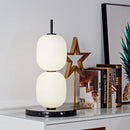 Axyaa Gourd String Floor Lamp White Glass Lampshade