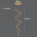 Axyaa Crystal Chandelier: Modern Luxury Stair & Living Room Lighting