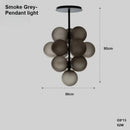 Axyaa Grape Glass Ball Chandelier - Nordic Modern Creative Design