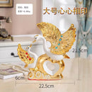 Axyaa Swan Wedding Gift Ceramic Vase Home Decor Craft Livingroom TV Table Figurine