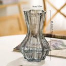 Axyaa Clear Retro Flower Vase Hydroponics Plants Pot Glass Decor Container