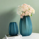 Axyaa Blue Glass Vase - Modern, Elegant Home Decor & Flower Arrangement