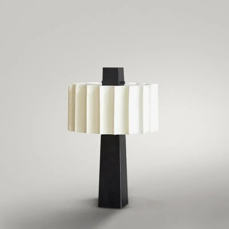 Axyaa Black Vertical Table Lamp: Scandinavian Minimalist Design for Bedroom, Study & Living Room